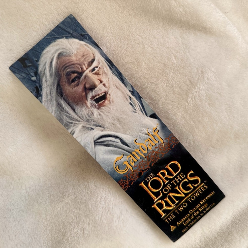 Lord of the Rings‎ Two Towers Bookmark Frodo Gandalf 2002 AOL Promo